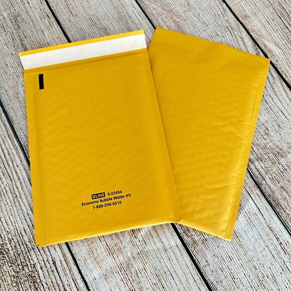 100 ULINE Kraft Bubble 6x9 Mailer #0 Padded Shipping Envelope Bags Self Sealing - Picture 1 of 1